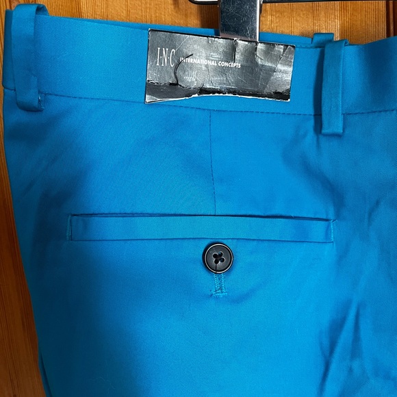 Men’s INC turquoise blue dress pants sz 40 - Picture 2 of 7